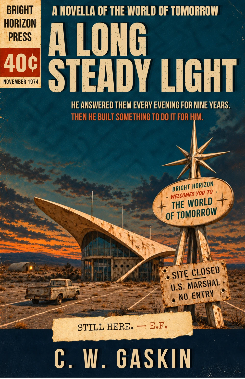 A Long Steady Light by C. W. Gaskin, vintage illustrated front cover